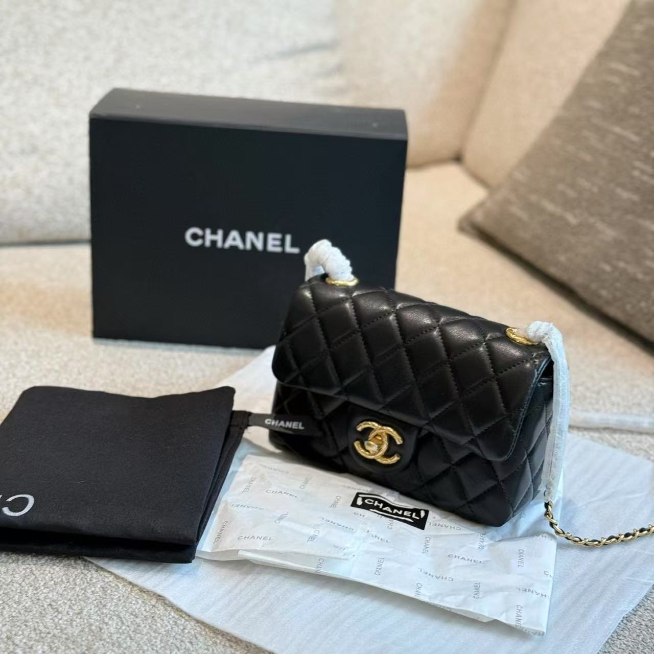CHANE1 スクエアファットショルダーチェーンバッグ【 50％割引+送料無料】