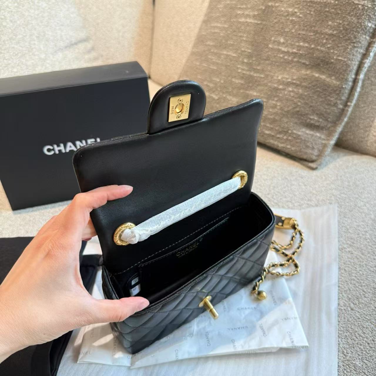 CHANE1 スクエアファットショルダーチェーンバッグ【 50％割引+送料無料】
