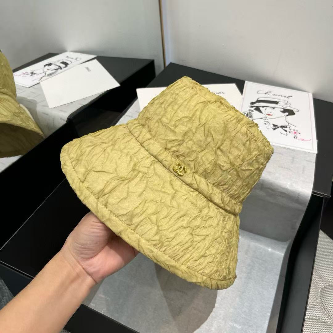 CHANE1 プリーツバケットハット【 50％割引+送料無料】