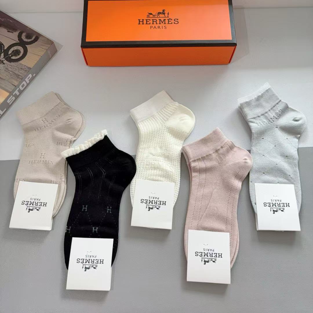 HERME5 シンプルソックス5足セット【 50％割引+送料無料】