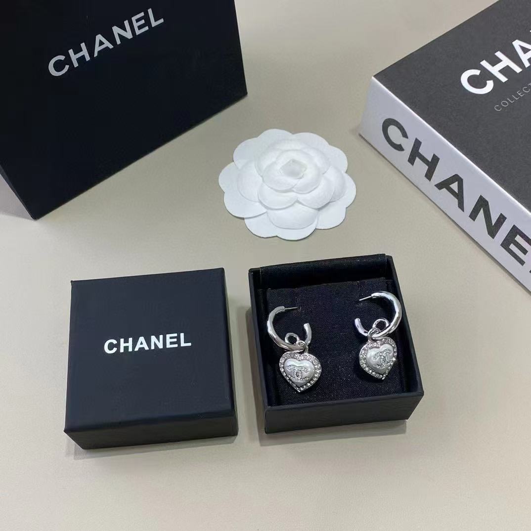 CHANE1 ハートシェイプ ダイヤモンド イヤリング【50％割引+送料無料】