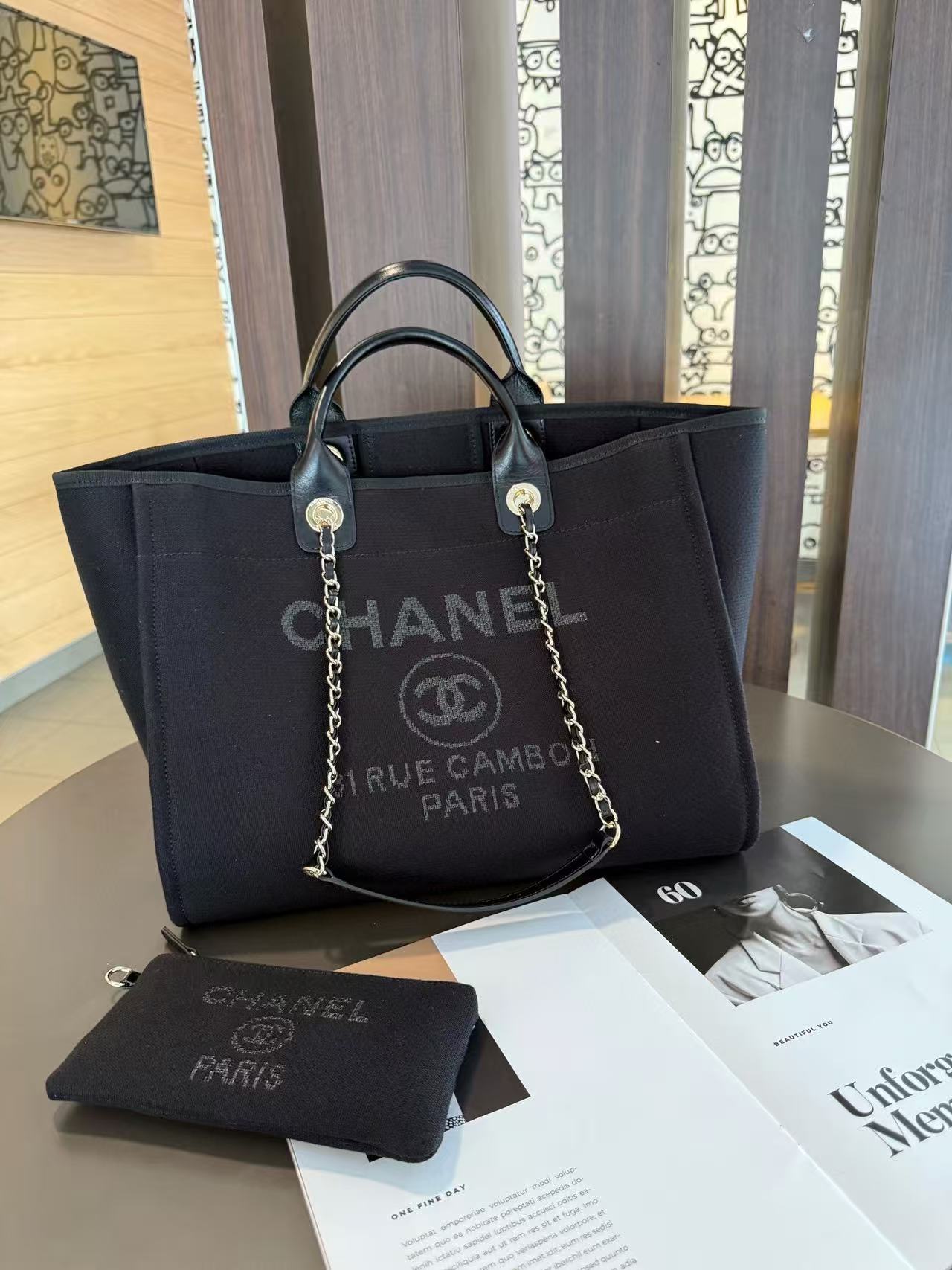 CHANE1 チェーンキャンバスビーチバッグ【 50％割引+送料無料】