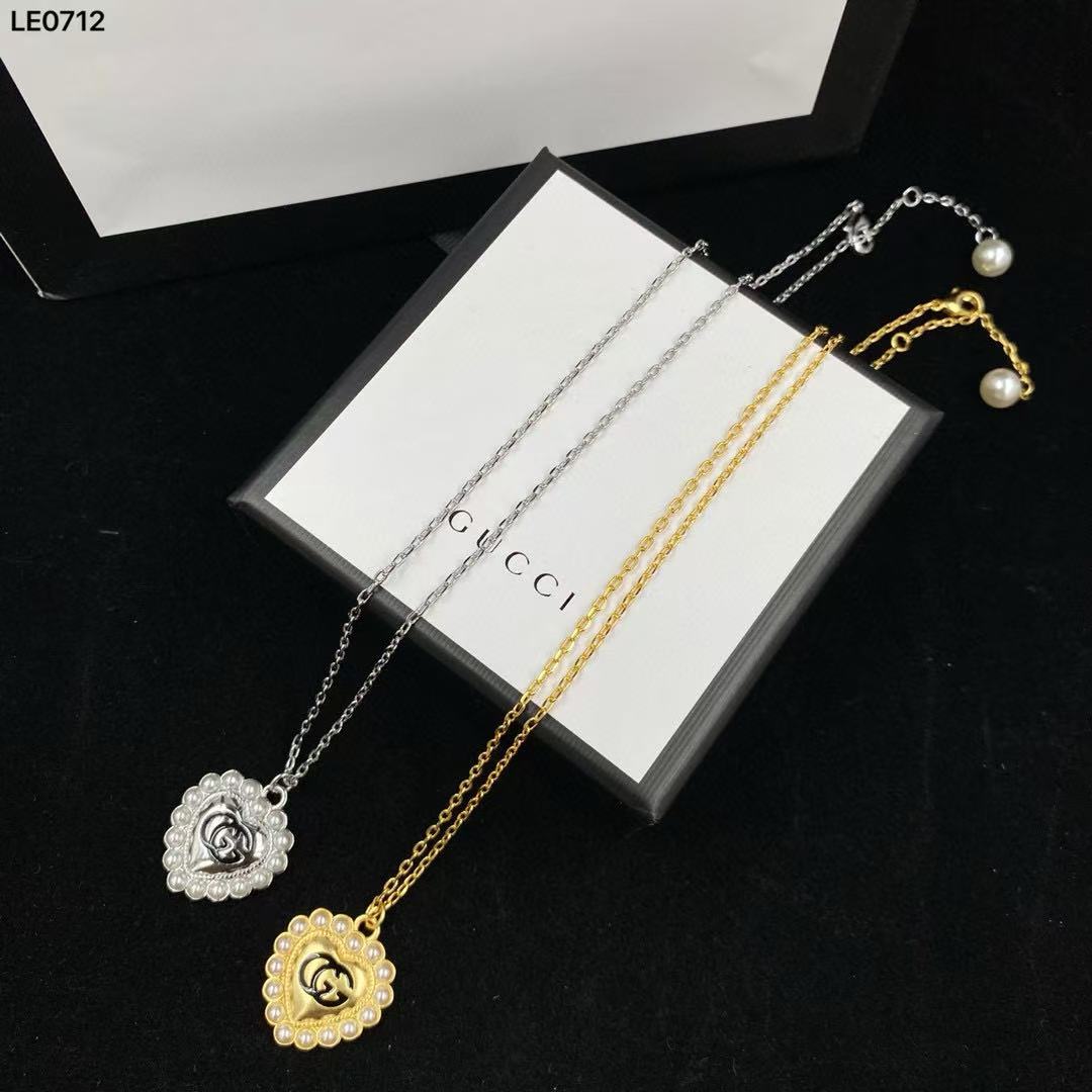 GUCC1 ハートパールネックレス【 50％割引+送料無料】