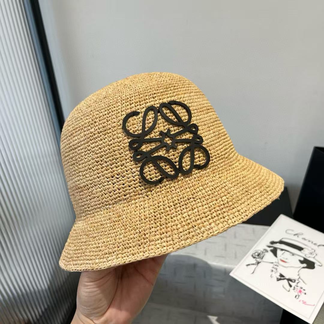 L0WEW 織りラフィアバケットハット【 50%割引+送料無料】