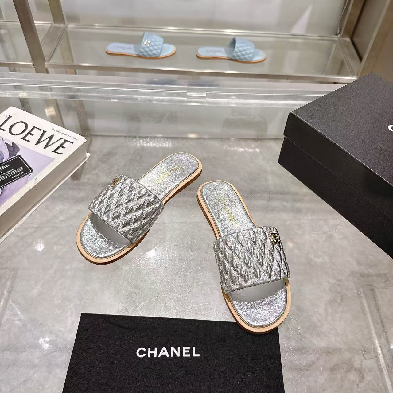 CHANE1 高品質ダブルCシープスキンスリッパ【50％割引+送料無料】