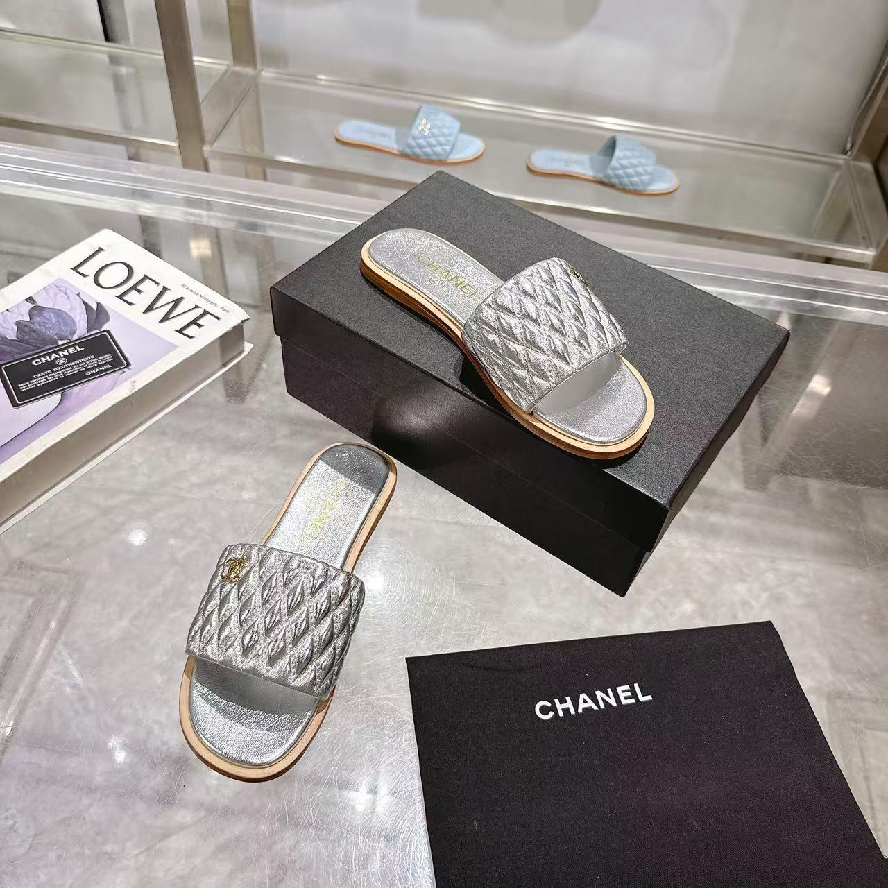 CHANE1 高品質ダブルCシープスキンスリッパ【50％割引+送料無料】