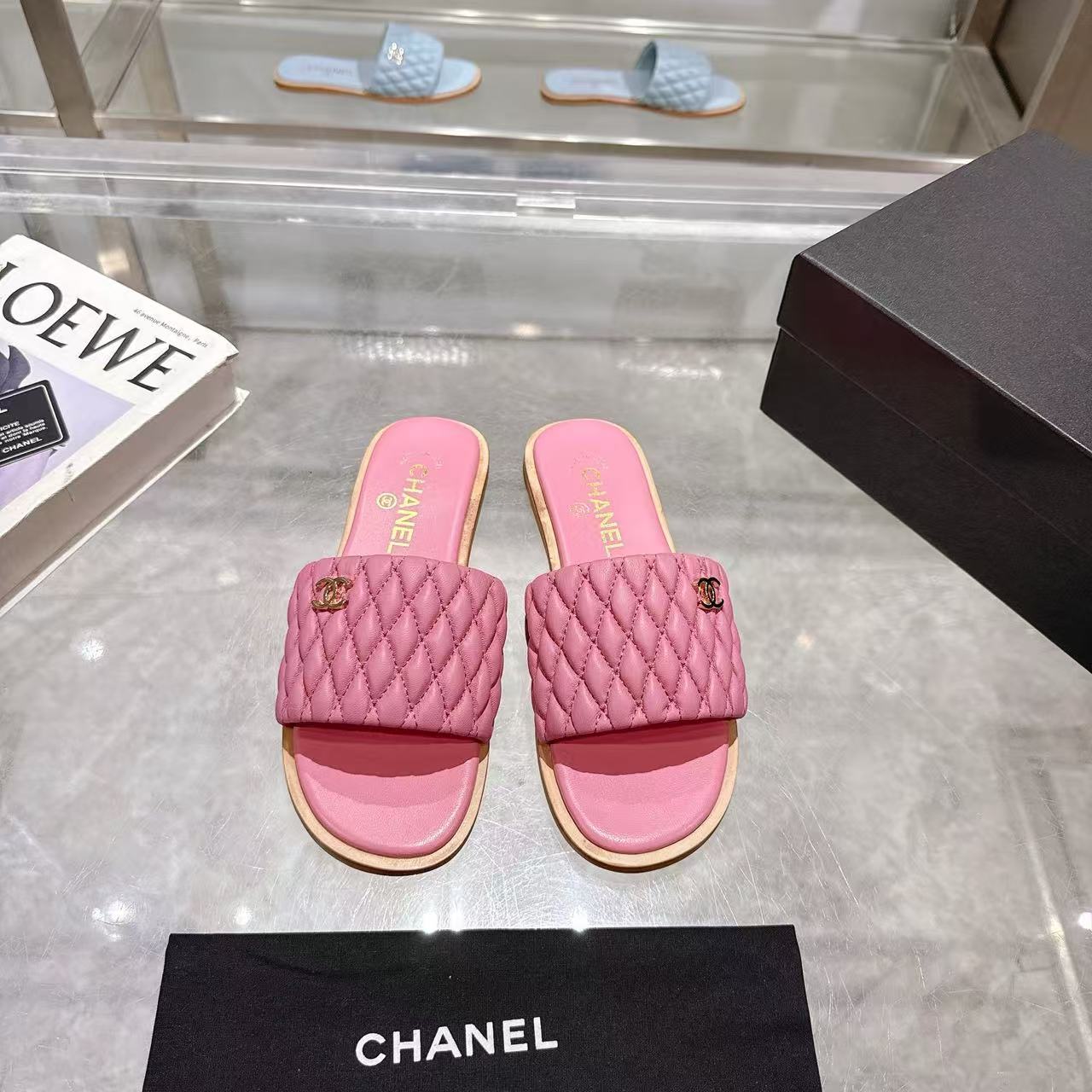 CHANE1 高品質ダブルCシープスキンスリッパ【50％割引+送料無料】