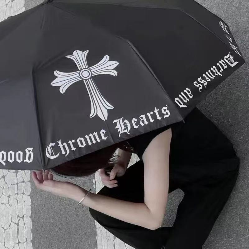 Chr0me Heartsクロス折りたたみパラソル【 50％割引+送料無料】