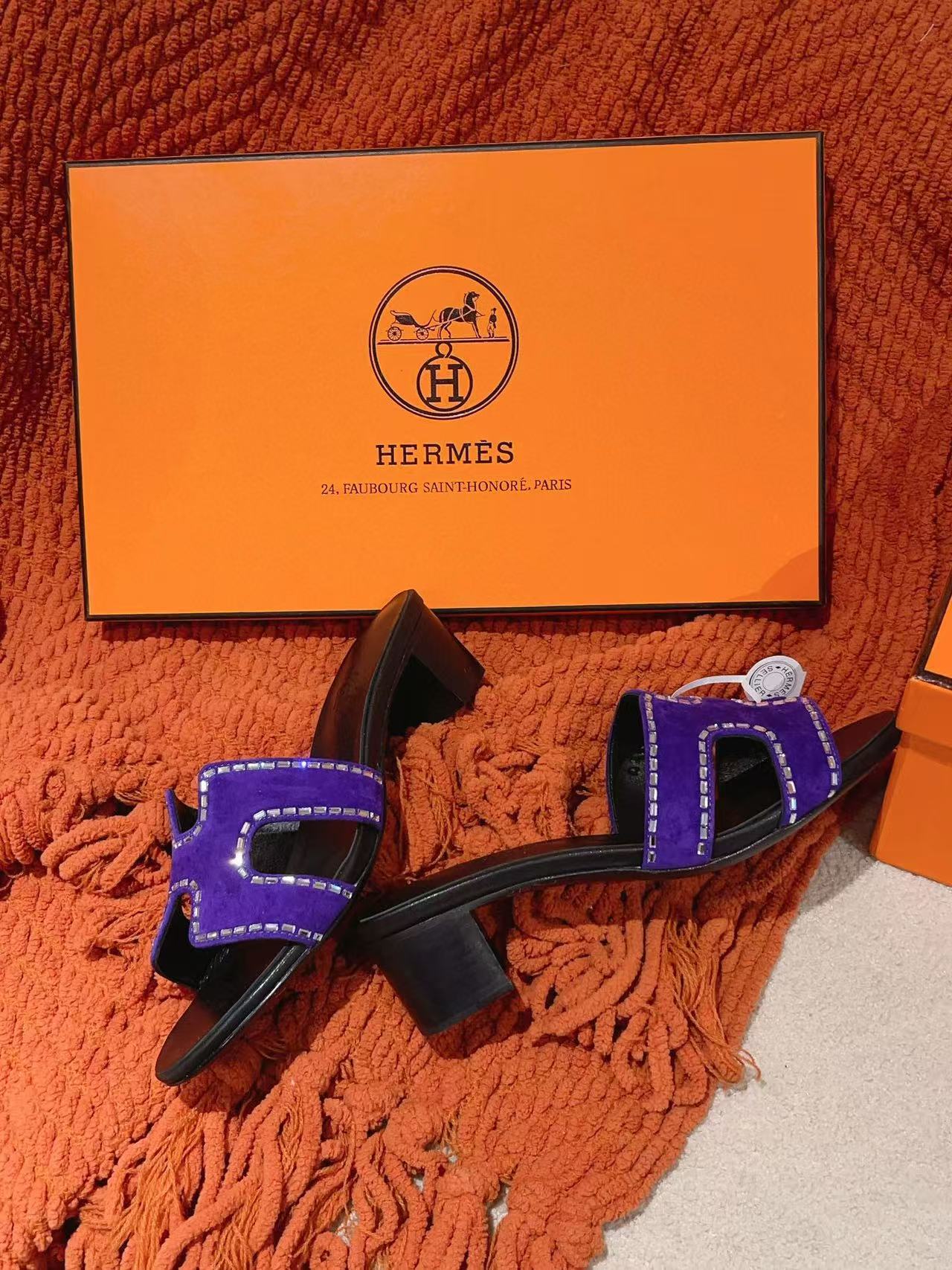 HERME5 高品質ベルベットダイヤモンドローヒール【50％割引+送料無料】