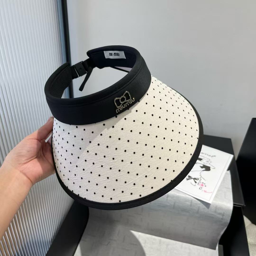 M1UM1U 水玉空トップサンハット【 50％割引+送料無料】
