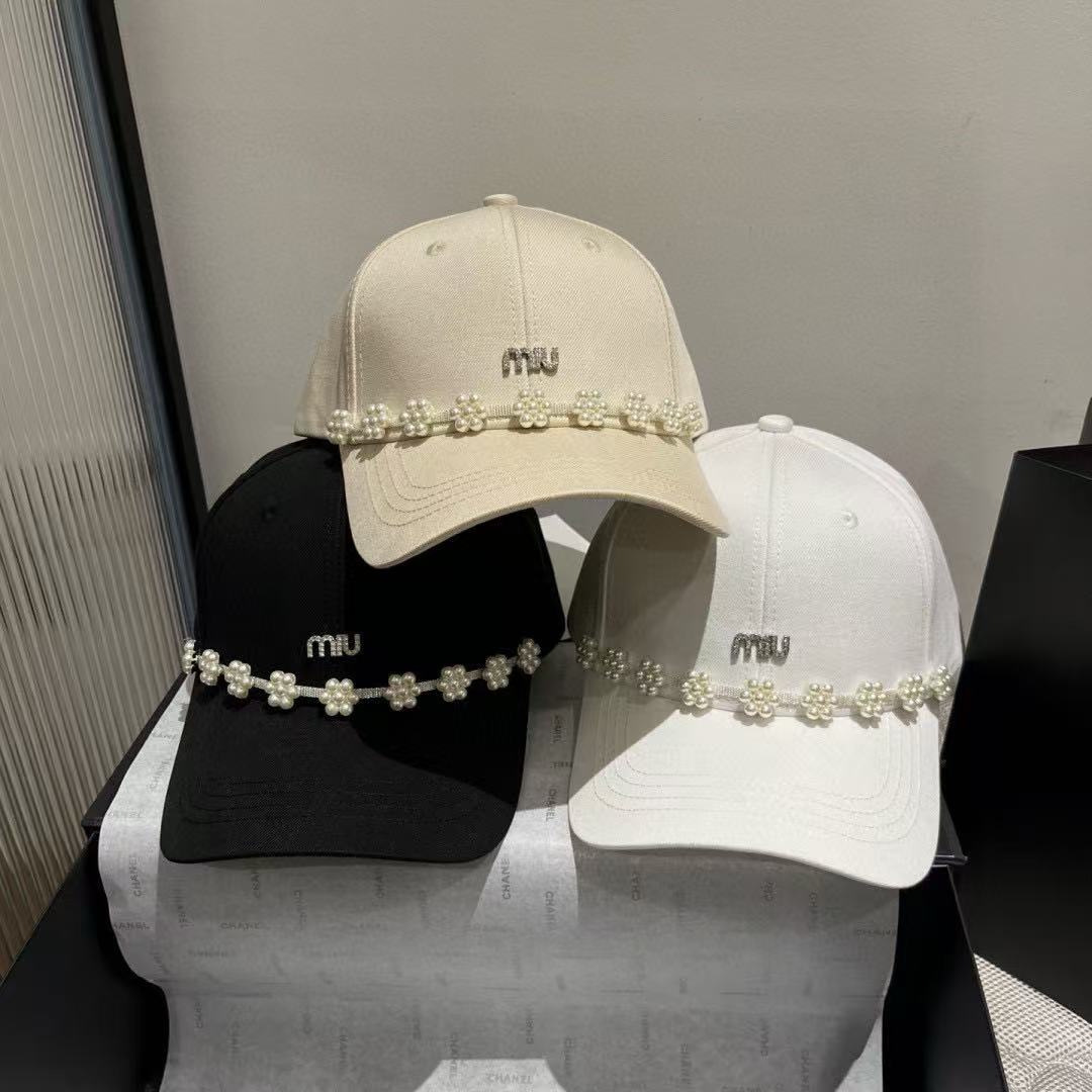 M1UM1U パールベースボールキャップ【 50％割引+送料無料】
