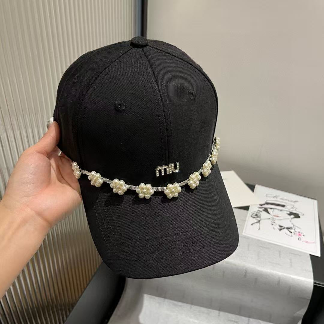 M1UM1U パールベースボールキャップ【 50%割引+送料無料】