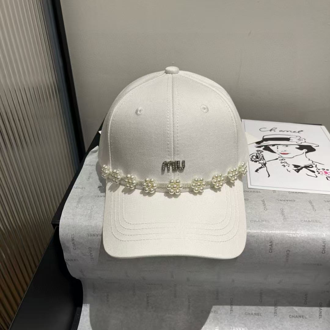 M1UM1U パールベースボールキャップ【 50%割引+送料無料】