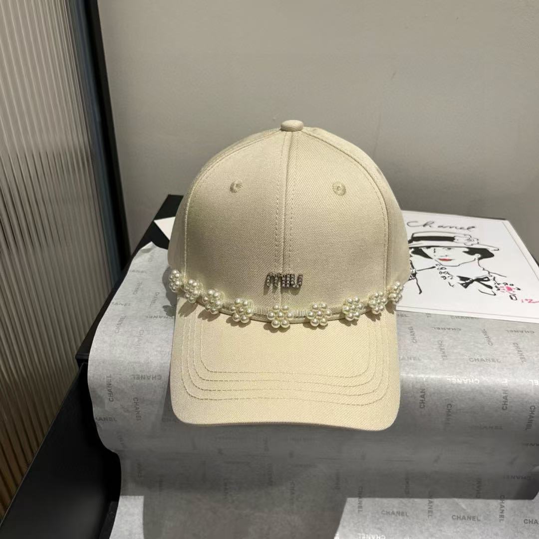 M1UM1U パールベースボールキャップ【 50%割引+送料無料】