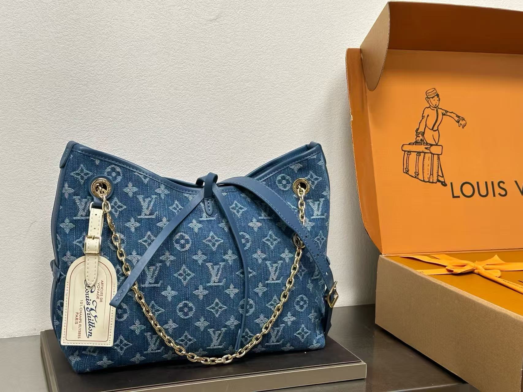 LV carryall bbデニムチェーンバッグ【 50％割引+送料無料】