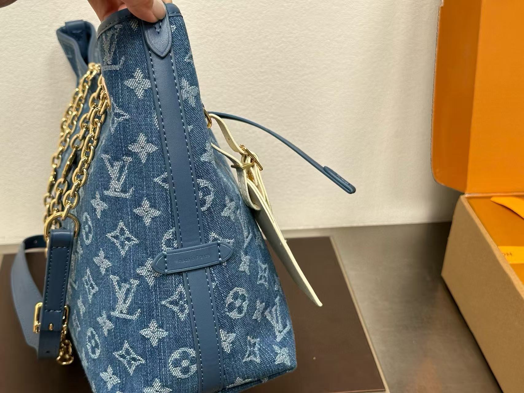 LV carryall bbデニムチェーンバッグ【 50％割引+送料無料】