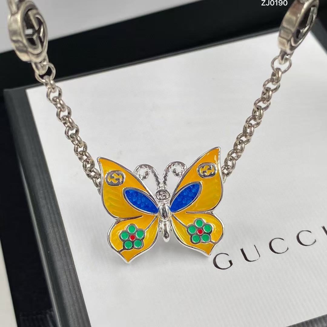 GUCC1 バタフライネックレス【 50%割引+送料無料】