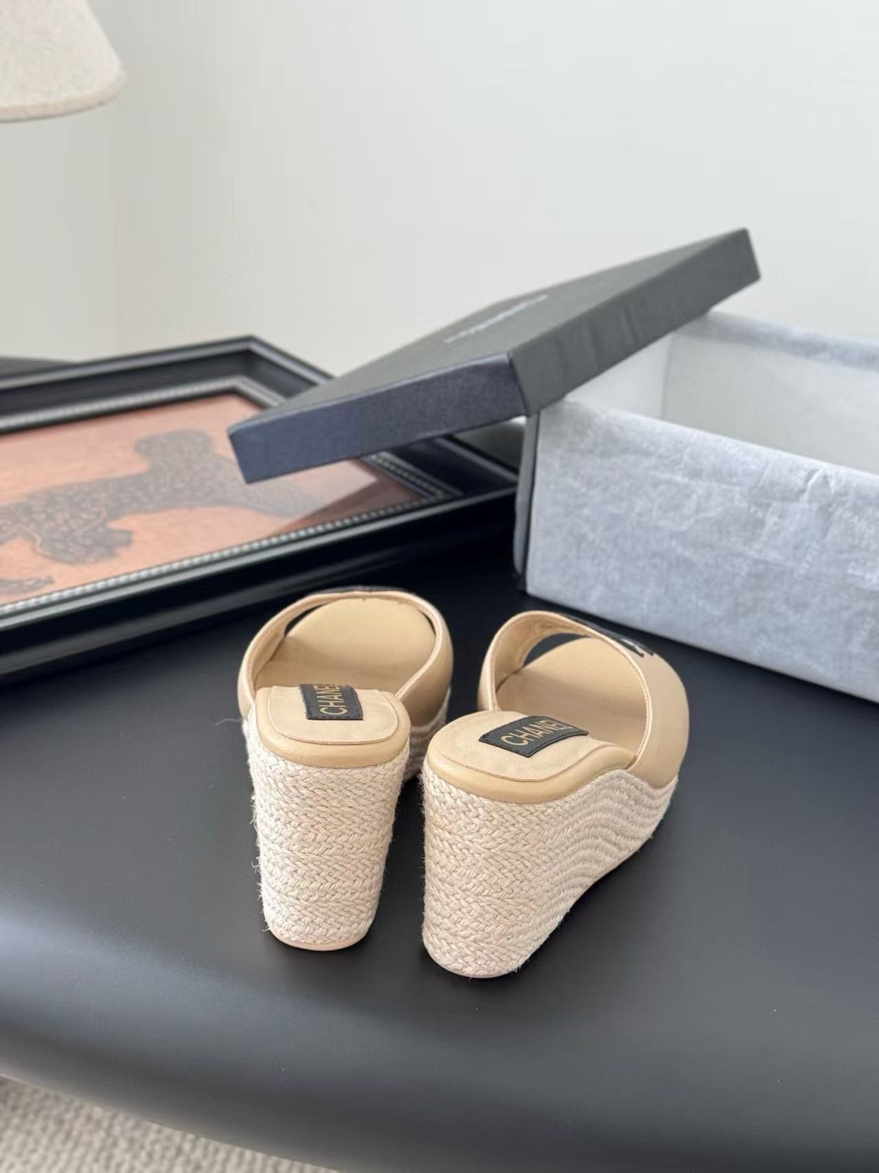 CHANE1 高品質ダブルC厚底スリッパ【50％割引+送料無料】