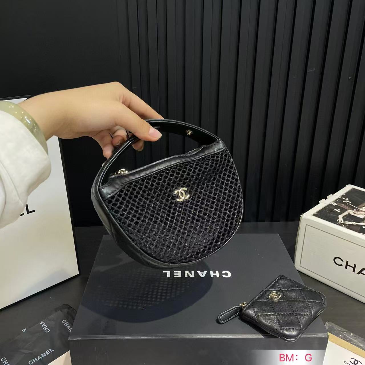 CHANE1 中空母子半月バッグ【 50％割引+送料無料】