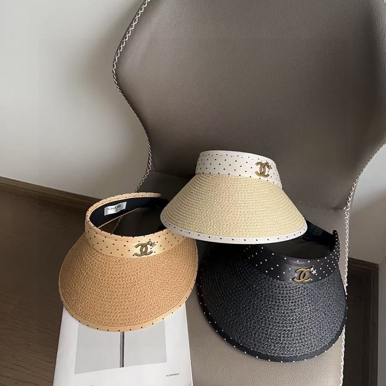 CHANE1 水玉模様のサンハット【 50％割引+送料無料】