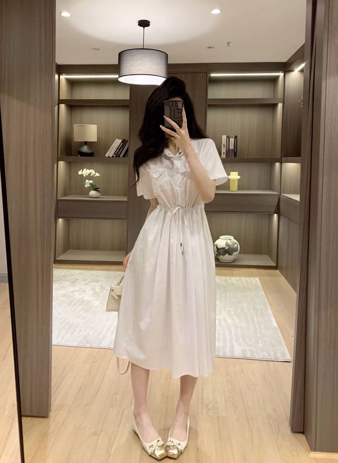 PR4DA レースアップ トライアングル ロゴ ドレス【50％割引+送料無料】