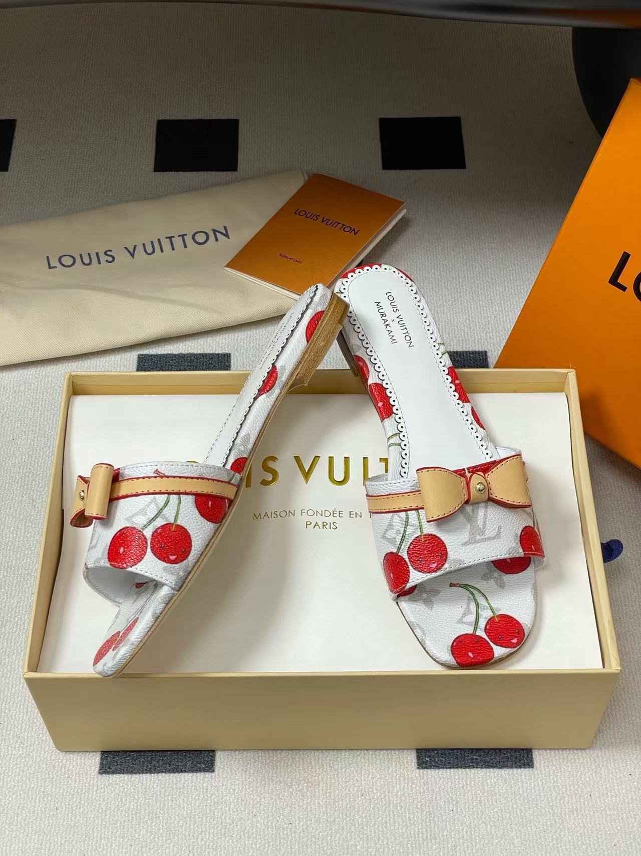 LVの高品質チェリーボウスリッパ【50％割引+送料無料】