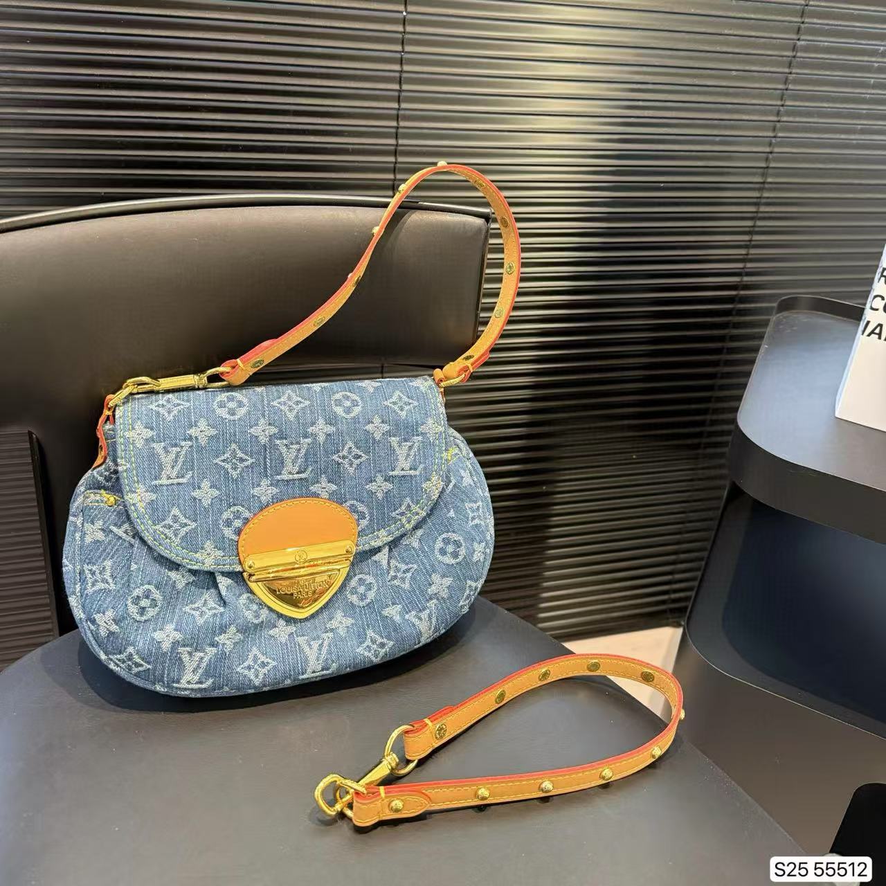LV Sunsetデニムの脇下バッグ【 50％割引+送料無料】