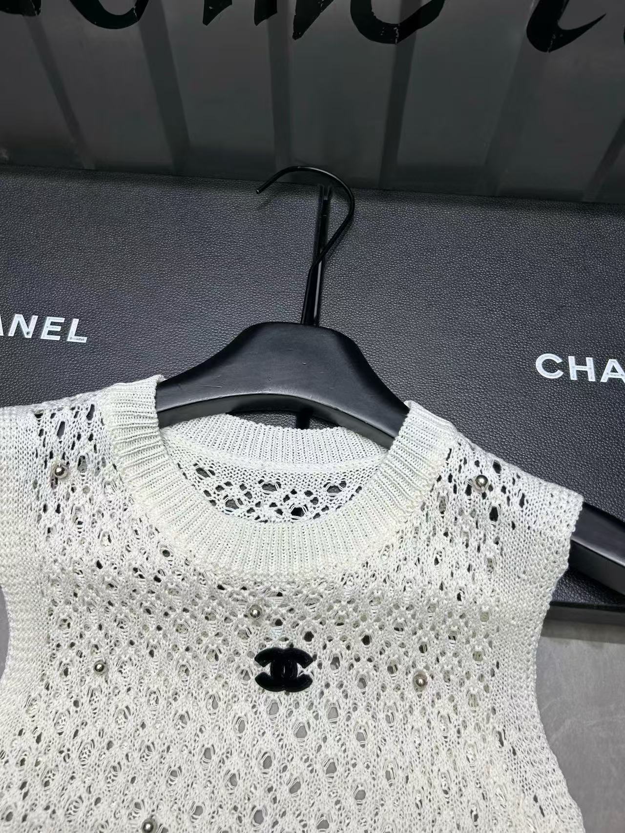 CHANE1 ビーズ中空ウールベスト【 50％割引+送料無料】