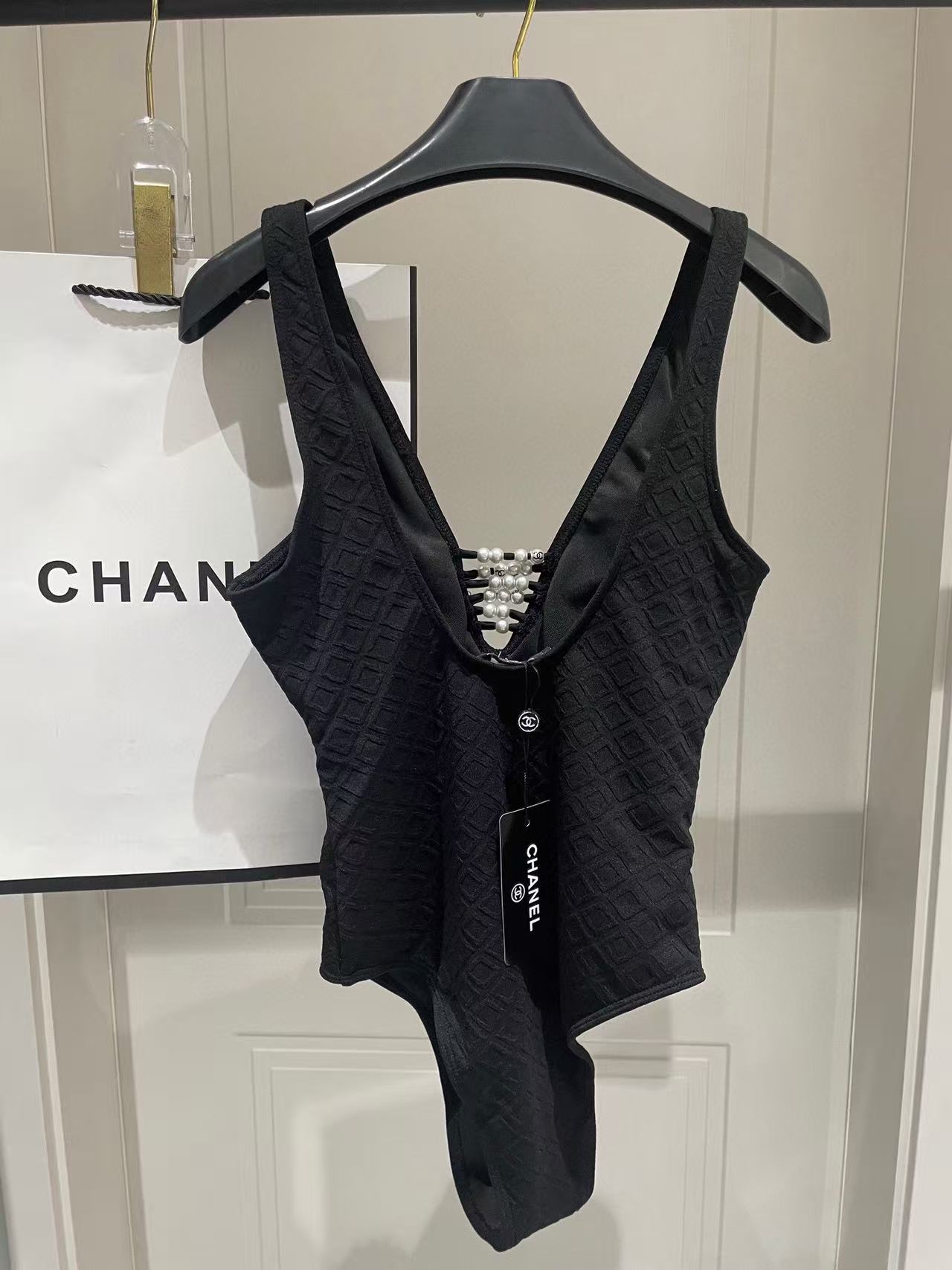 CHANE1 パールワンピース水着【 50％割引+送料無料】