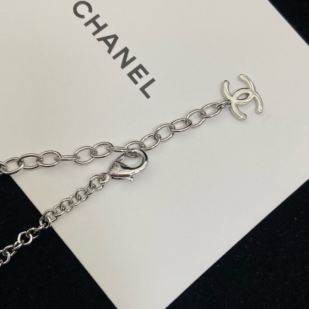 CHANE1 エナメル ダブルC ネックレス【 50%割引+送料無料】