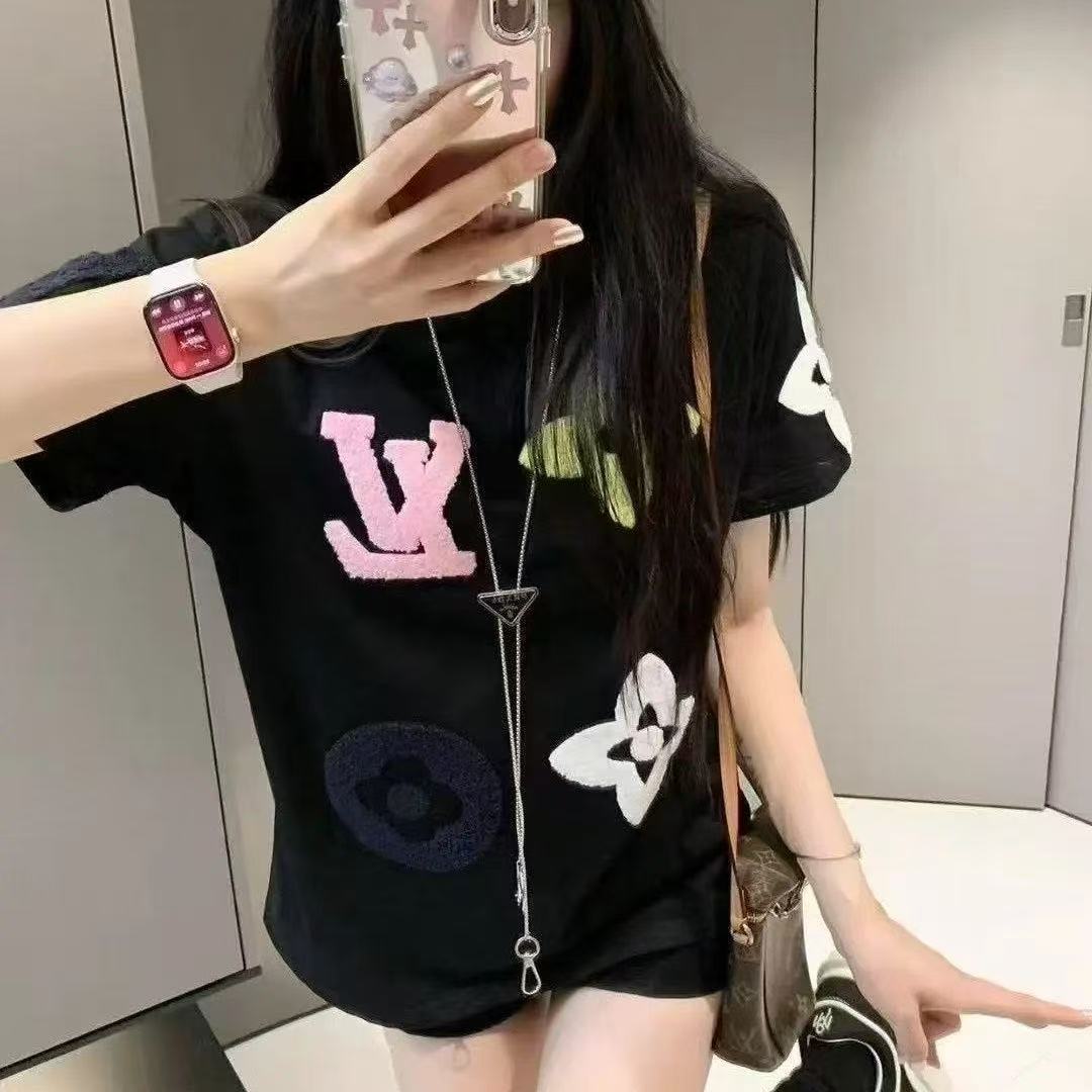 LVタオル刺繍Tシャツ【 50％割引+送料無料】