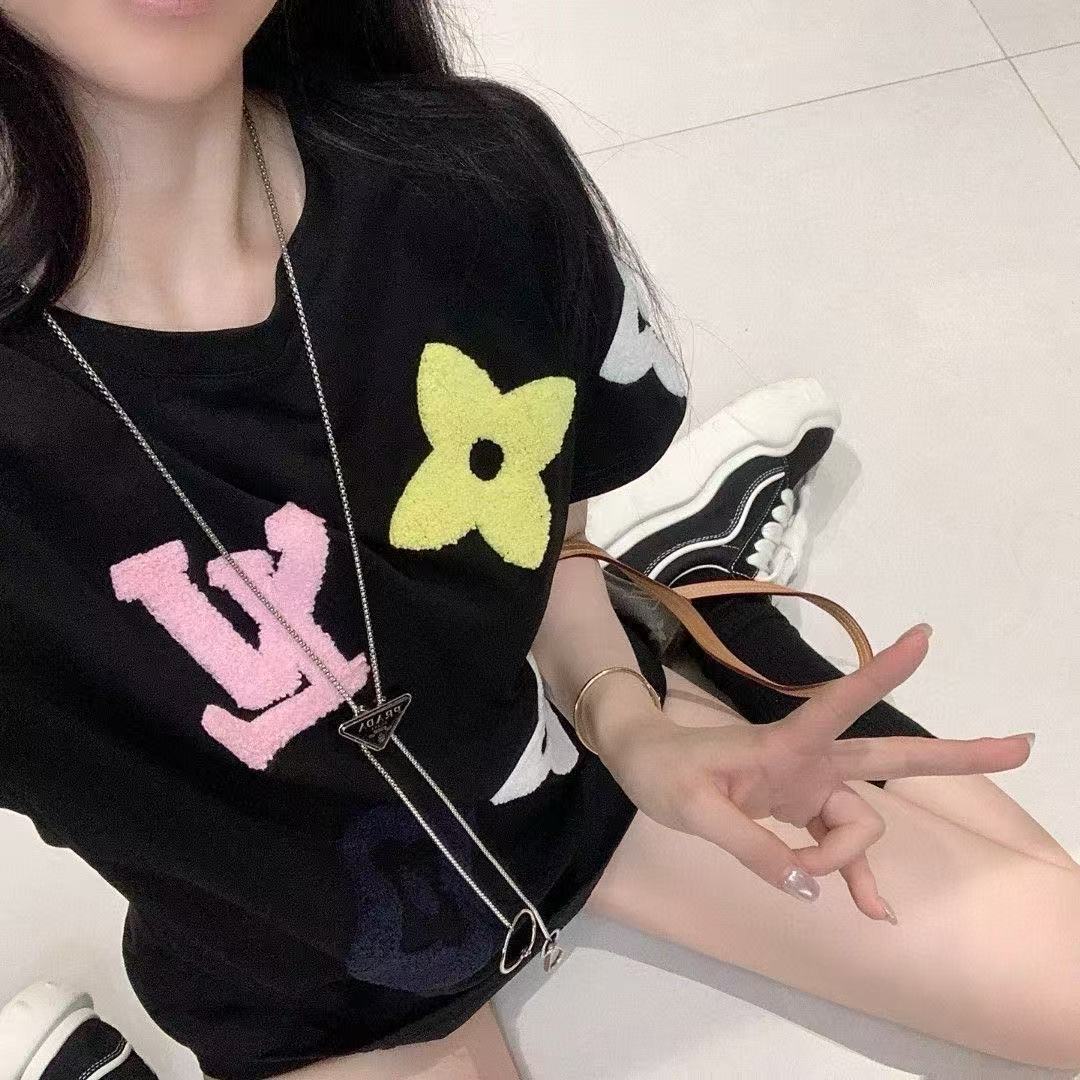 LVタオル刺繍Tシャツ【 50％割引+送料無料】