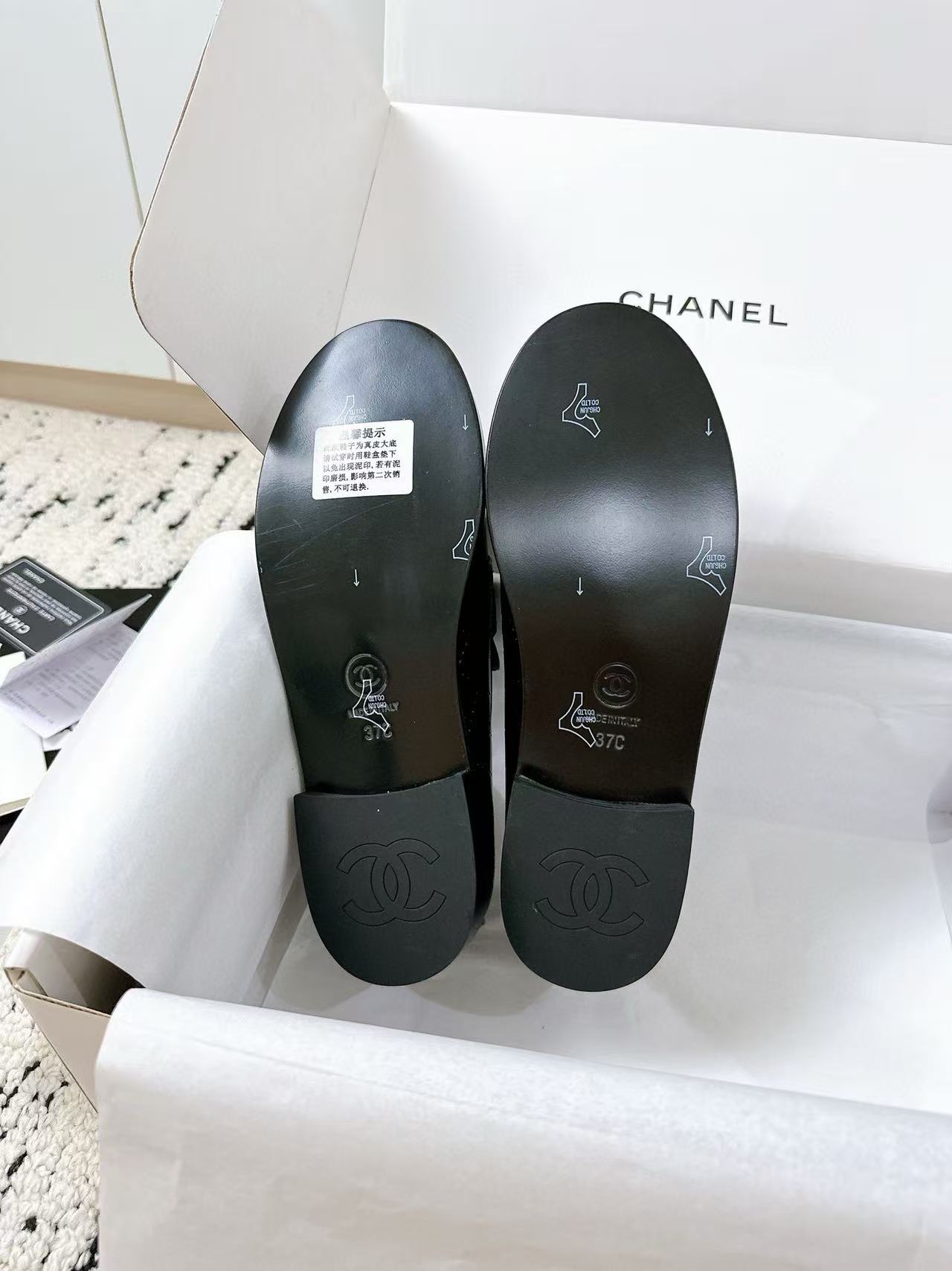 CHANE1 高品質ダブルCダイヤモンドバックルローファー【50％割引+送料無料】