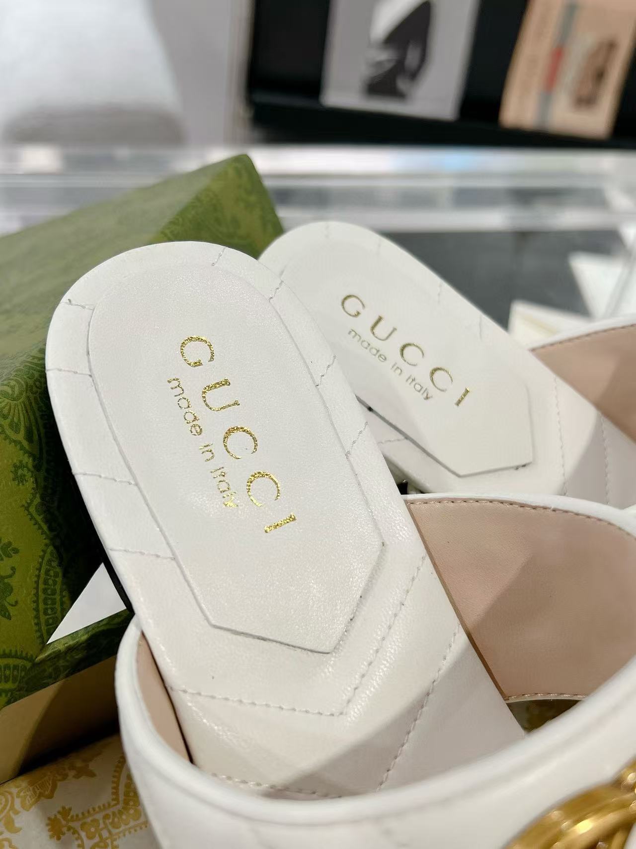 GUCC1 高品質ダブルGフリップフロップ【50%割引+送料無料】