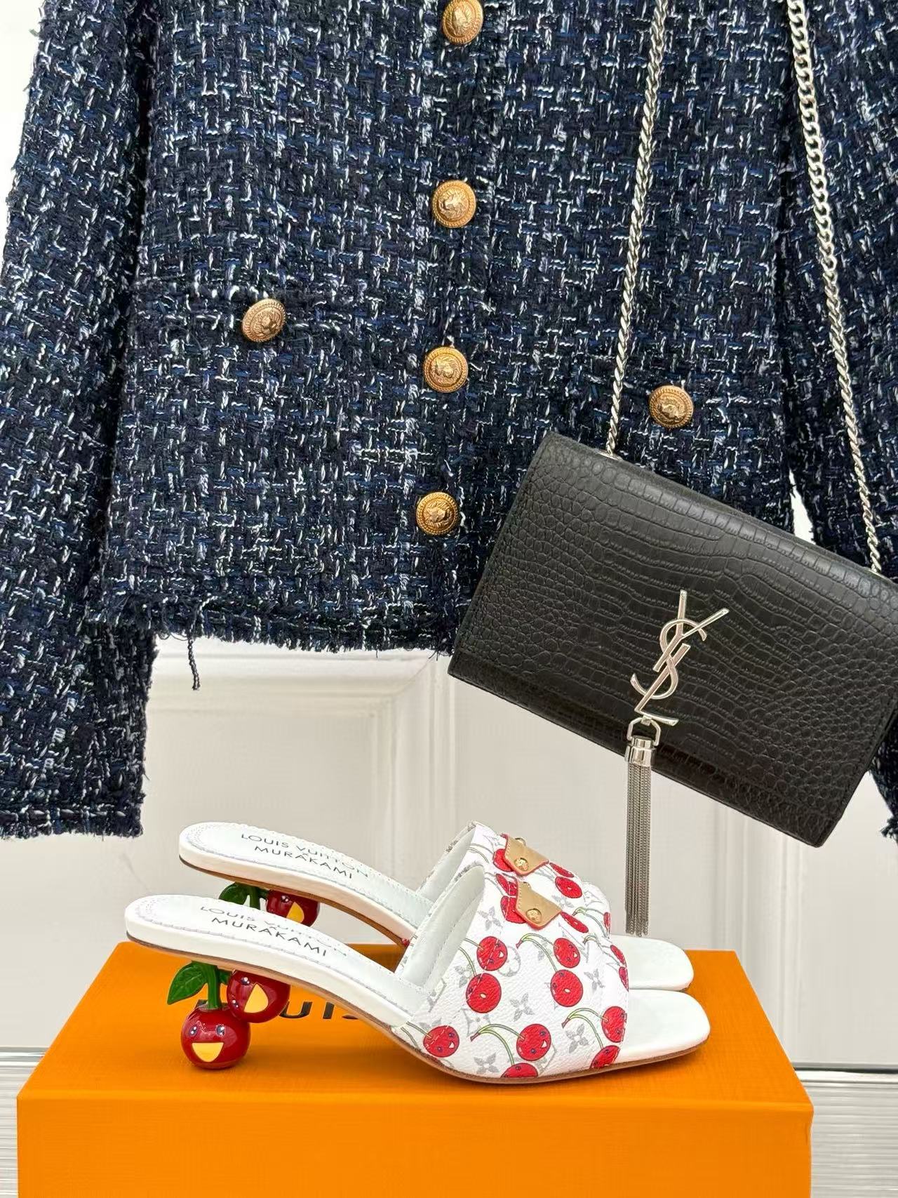 LVの高品質チェリーローヒール【50%割引+送料無料】