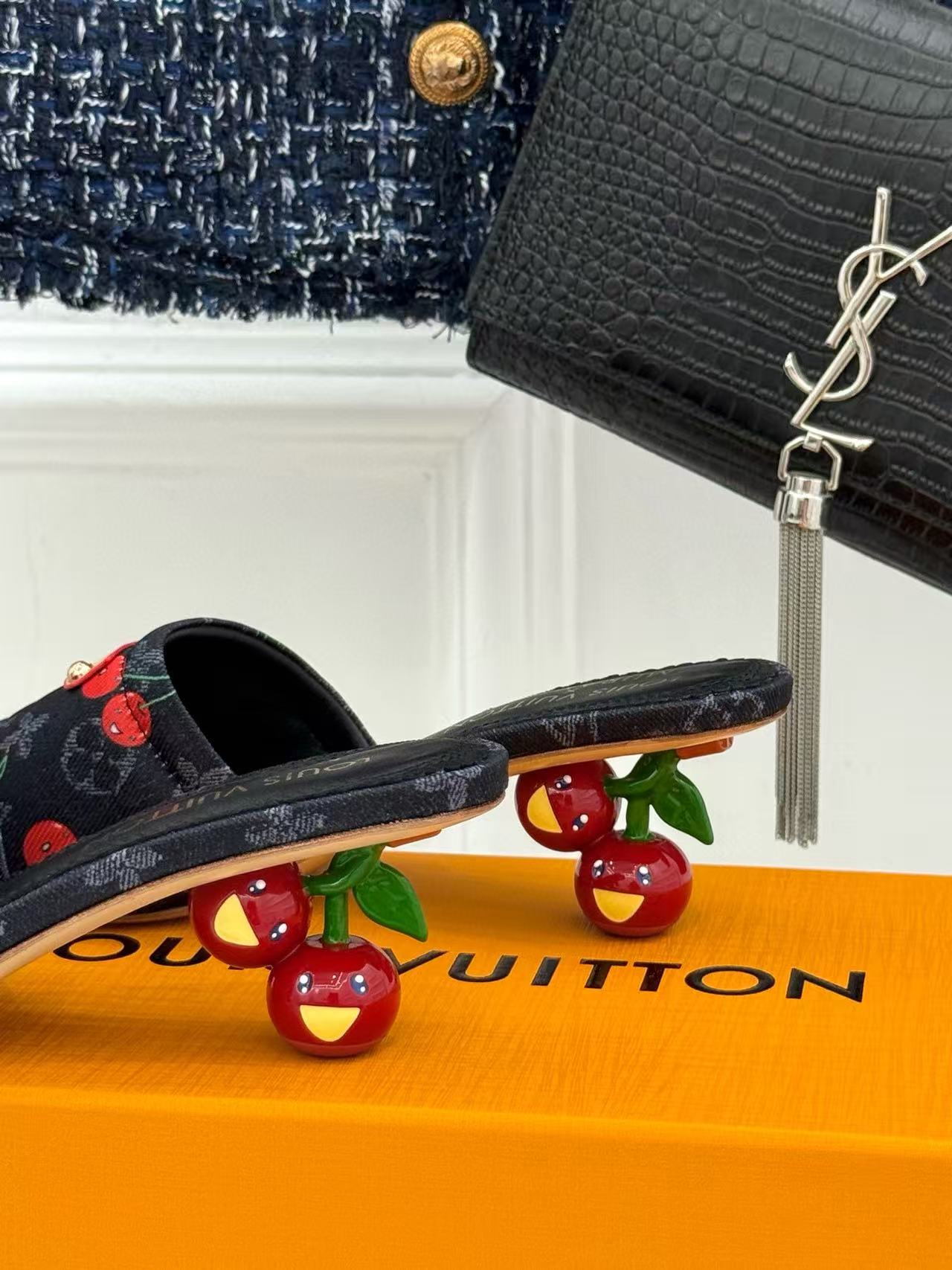 LVの高品質チェリーローヒール【50%割引+送料無料】