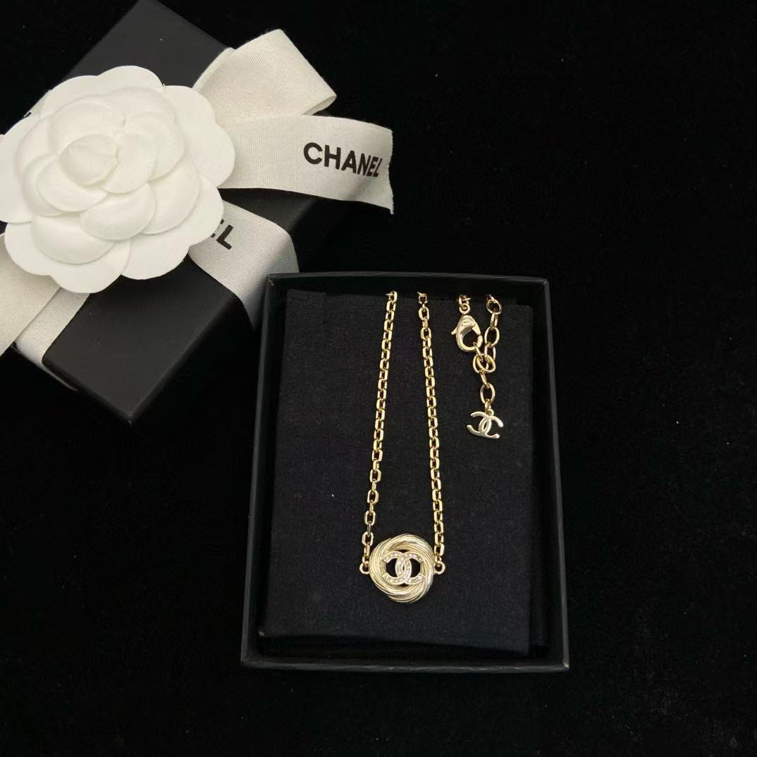 CHANE1 ダブルC ラウンドネックレス【50％割引+送料無料】