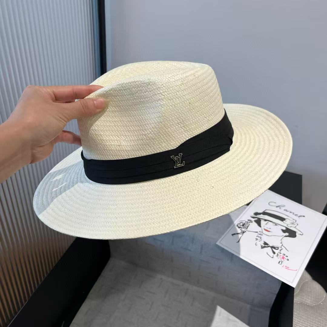 LVサンシェードカラーマッチング麦わら帽子【50％割引+送料無料】