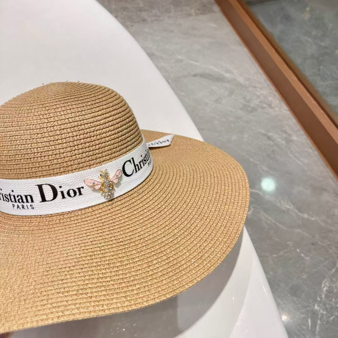 DI0R レター ビーチ ストローハット【50%割引+送料無料】
