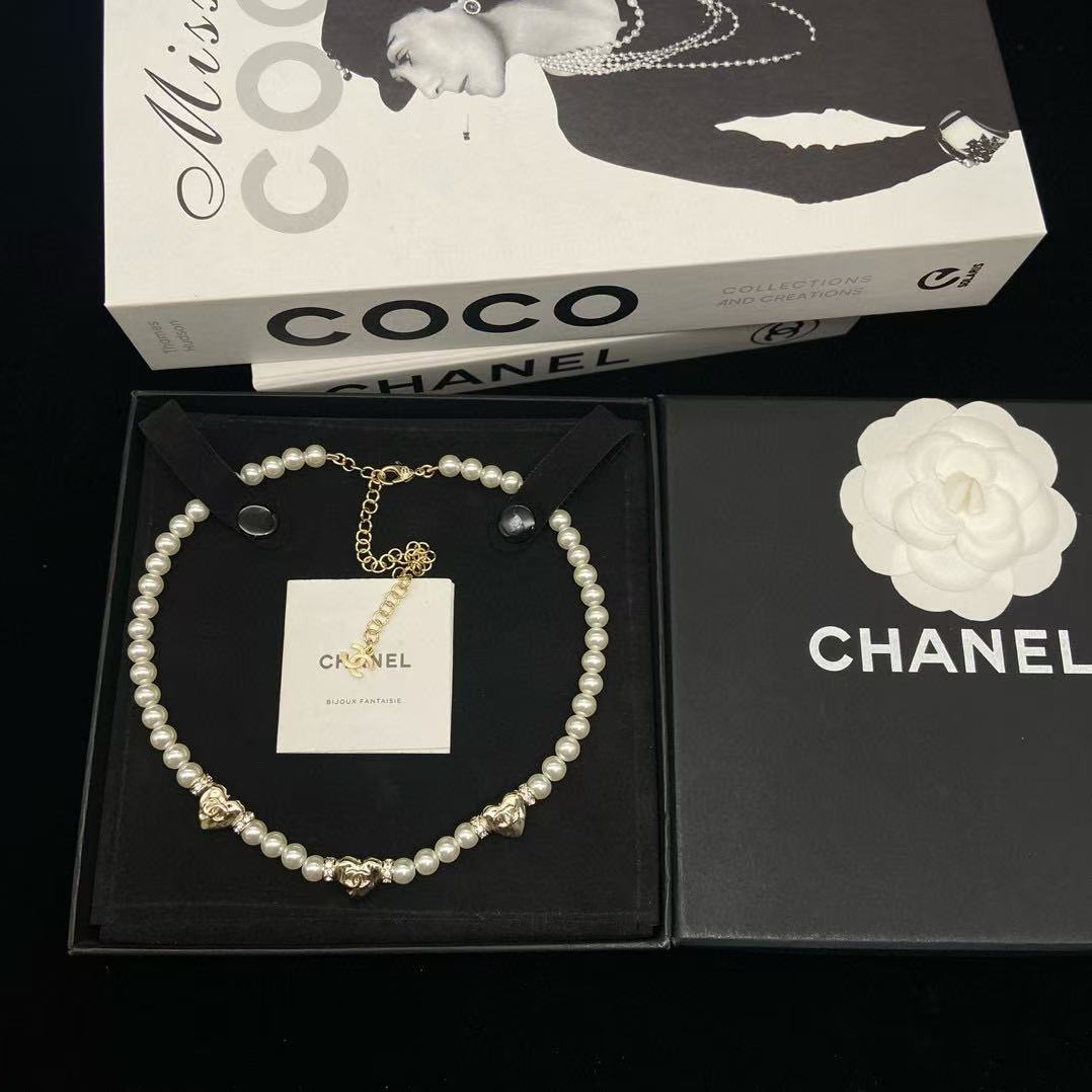 CHANE1 ハートパールネックレス【50％割引+送料無料】