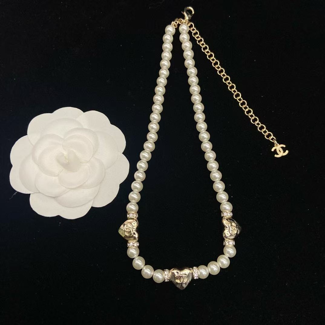 CHANE1 ハートパールネックレス【50%割引+送料無料】