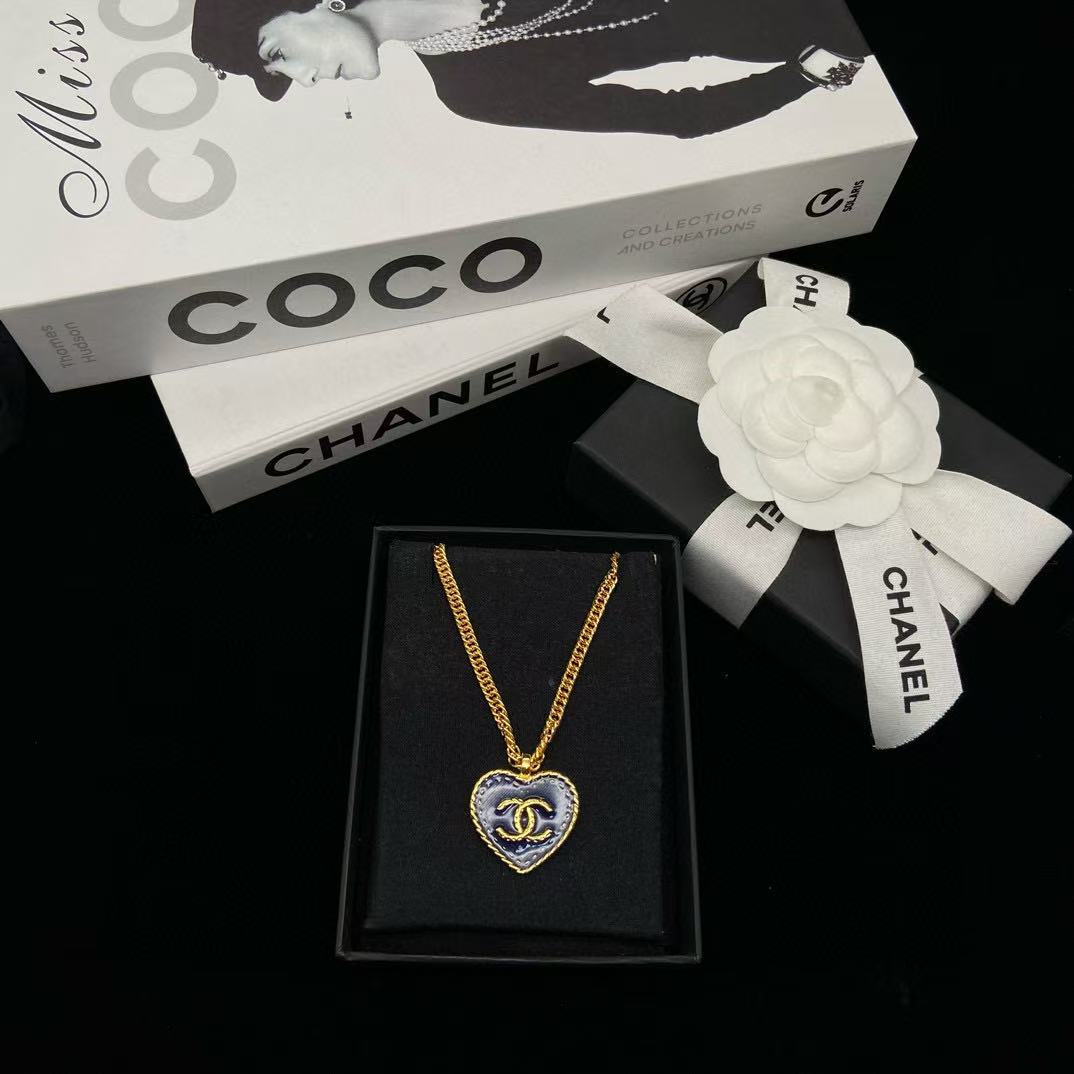 CHANE1 ブルーハートネックレス【50%割引+送料無料】