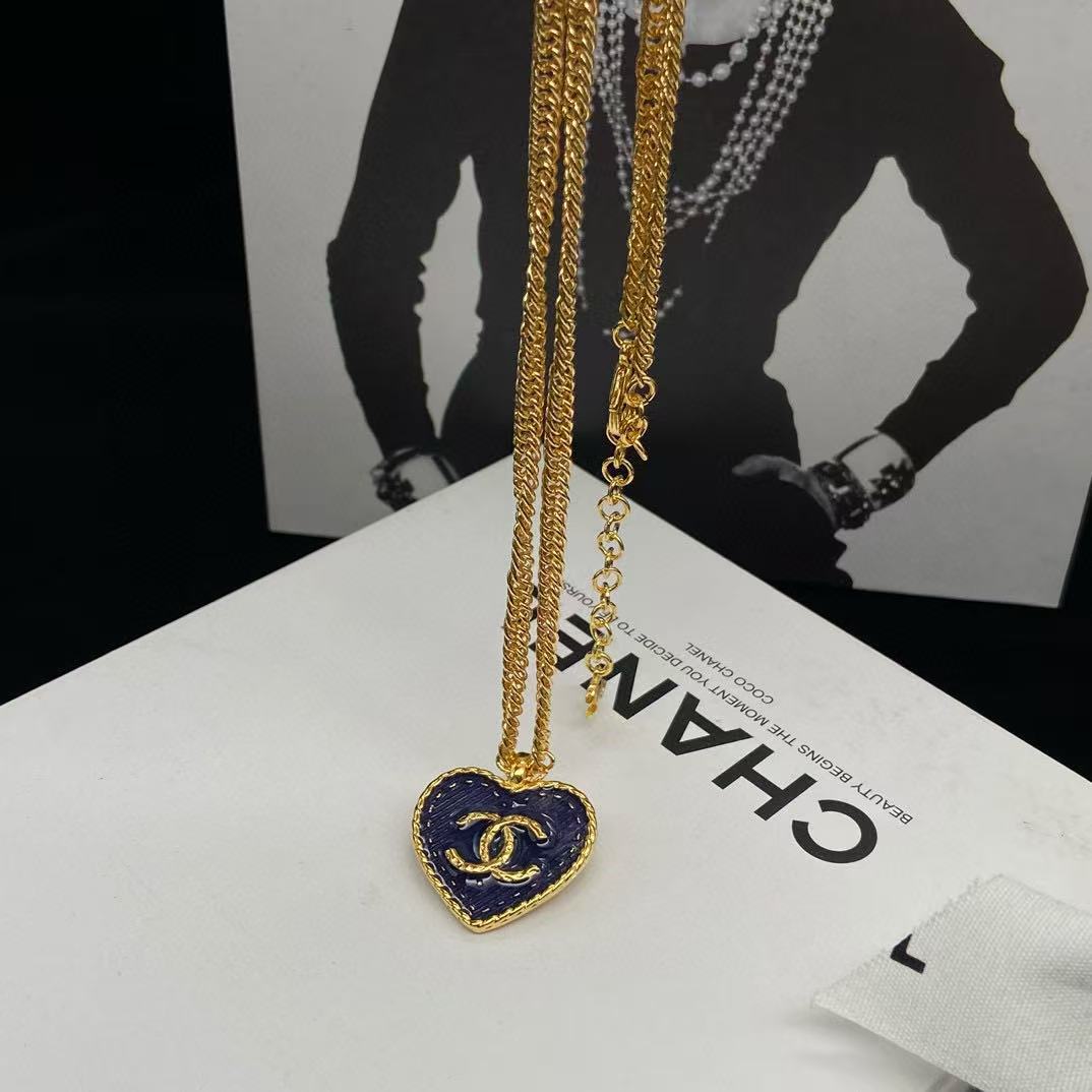 CHANE1 ブルーハートネックレス【50%割引+送料無料】