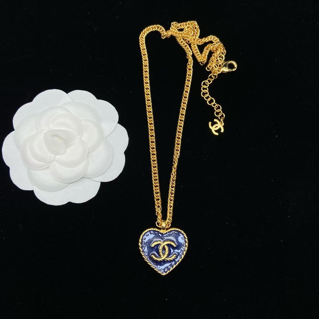 CHANE1 ブルーハートネックレス【50%割引+送料無料】