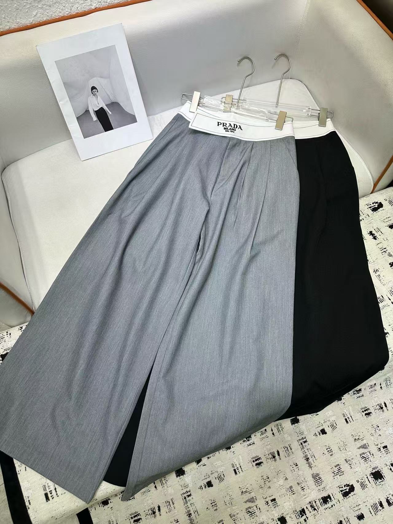 PR4DA 高品質レター刺繍ストレートパンツ【50％割引+送料無料】