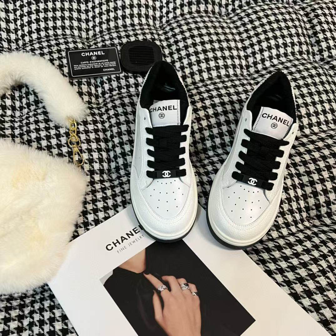 CHANE1 ダブルC レースアップ カジュアルシューズ【50％割引+送料無料】