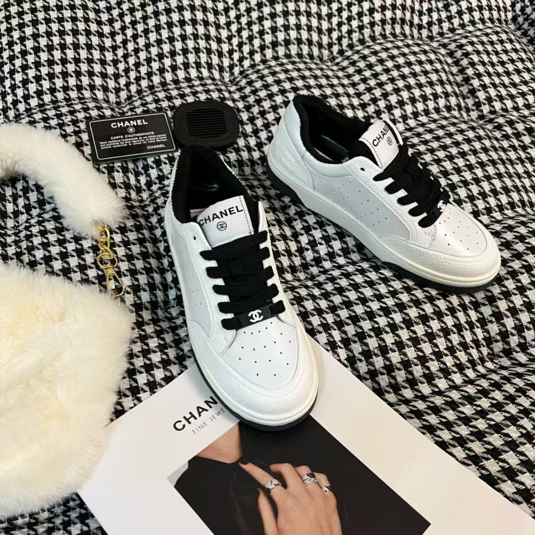 CHANE1 ダブルC レースアップ カジュアルシューズ【50％割引+送料無料】