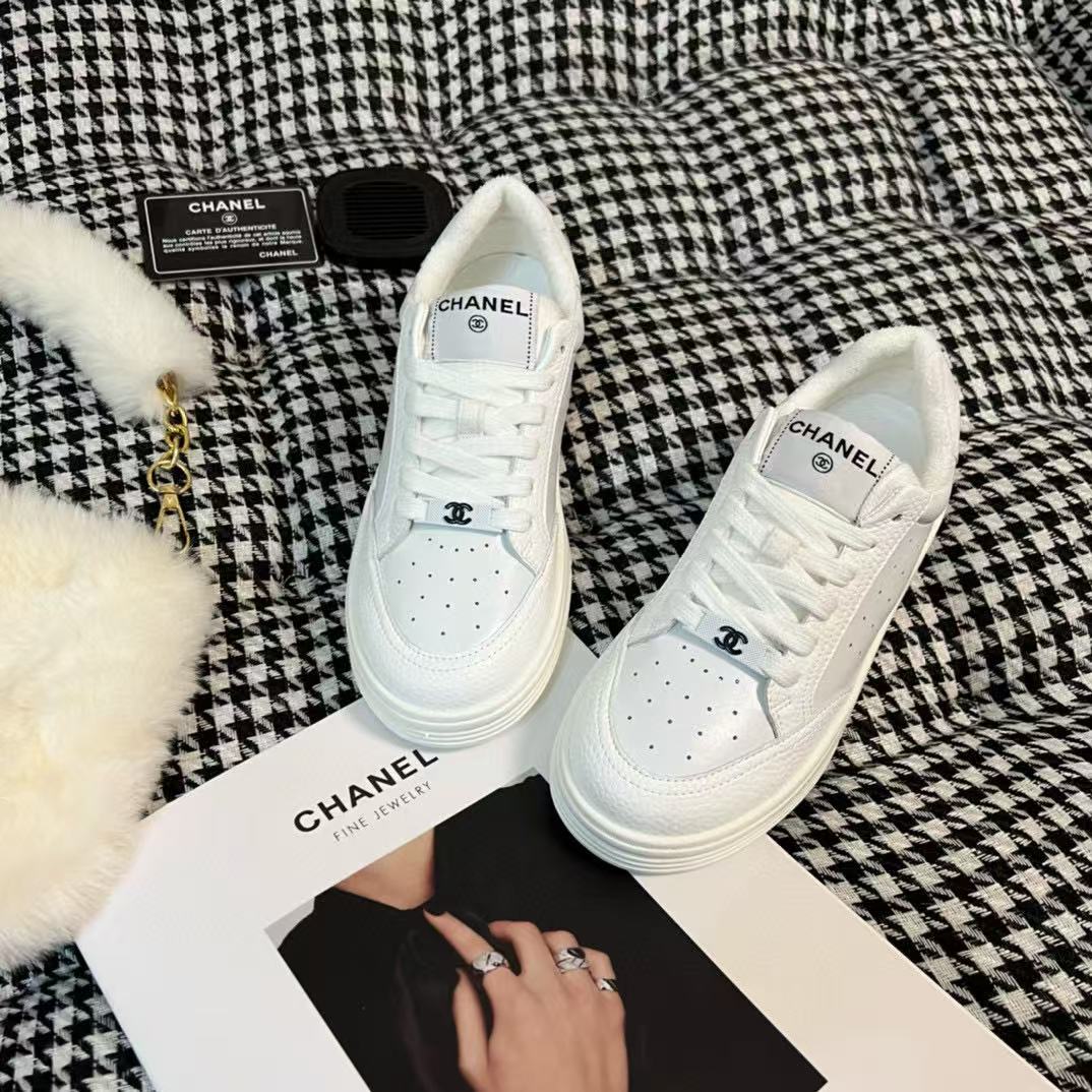 CHANE1 ダブルC レースアップ カジュアルシューズ【50％割引+送料無料】