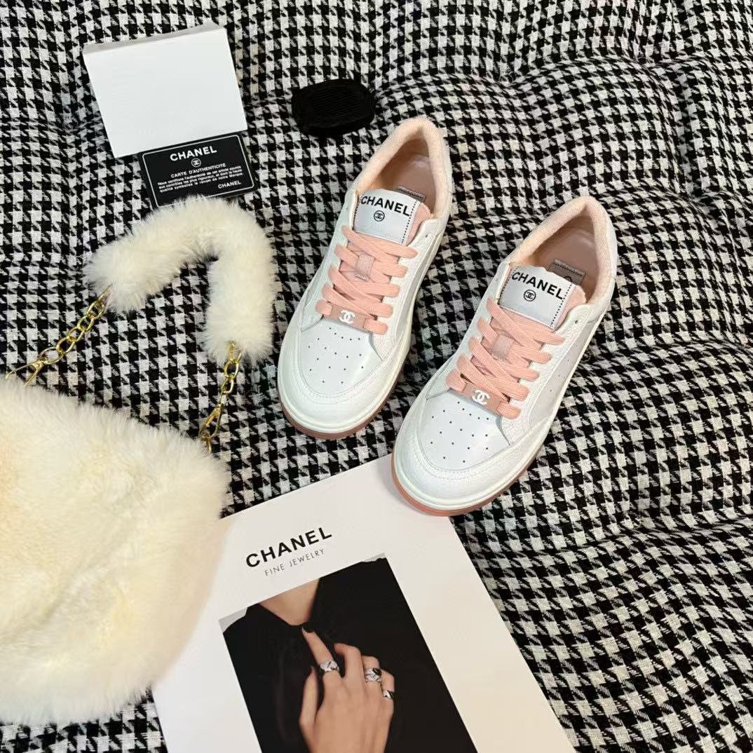 CHANE1 ダブルC レースアップ カジュアルシューズ【50％割引+送料無料】