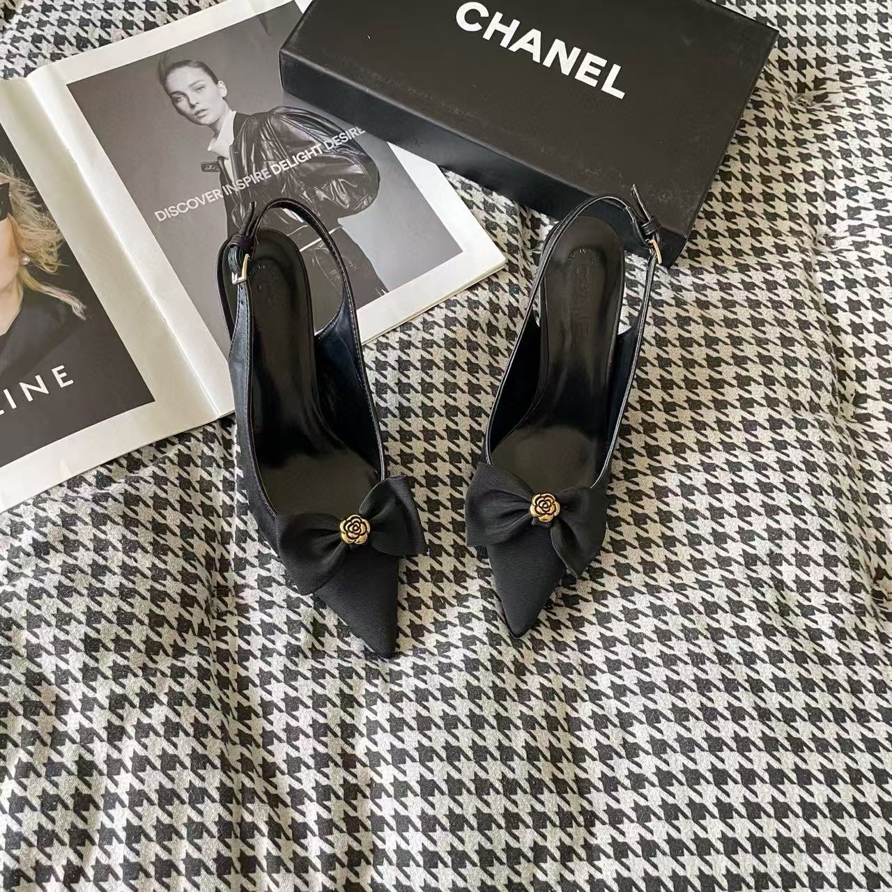 CHANE1 カメリアボウハイヒール【50%割引+送料無料】